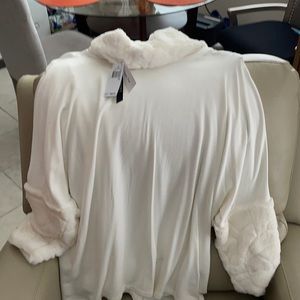 Context Faux Fur Balmoral Top